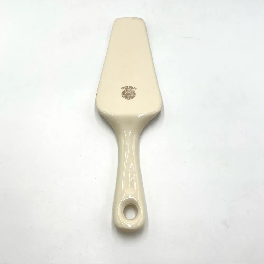 Vintage 22K Gold Trim Georgian China‎ USA Ceramic Cake / Pie Server Floral Rose